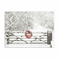 Snowy Gate Greeting Card - Silver Lined White Envelope